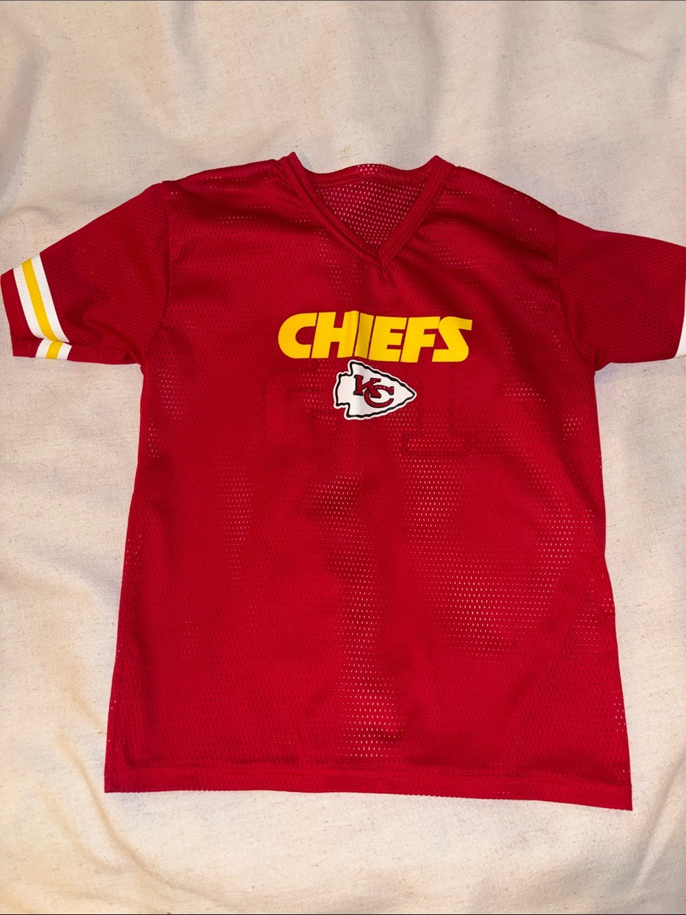Kansas City Chiefs Kids Red Mesh Football Jersey